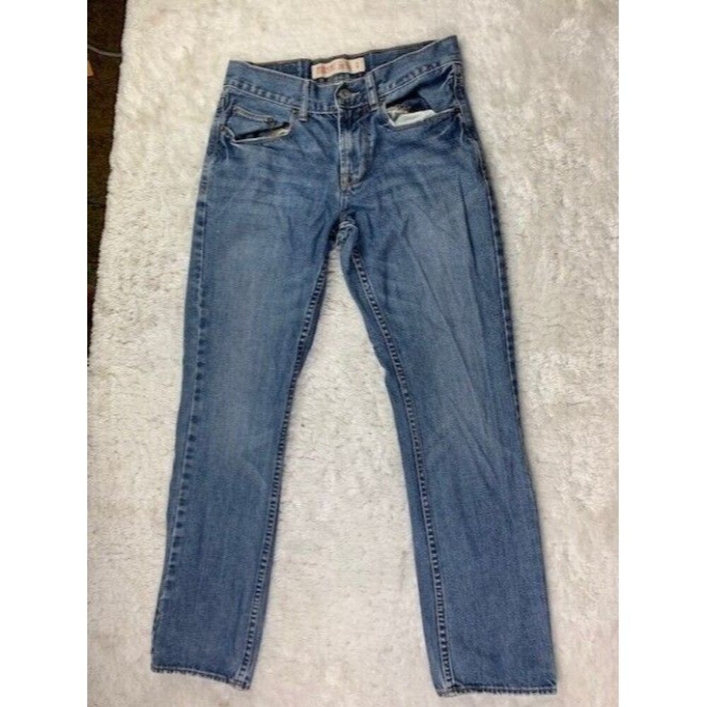 Mossimo Size 28x30 Mens Jeans Slim Cotton Straight Leg Med Wash